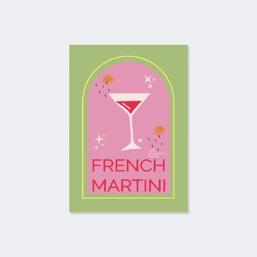 French Martini Poster